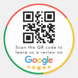 Googleレビュー ビジネスレビューリンクQRコード ラウンドシール