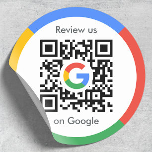 Googleレビュー ビジネスレビューリンクQRコード ラウンドシール