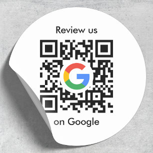 Googleレビュー ビジネスレビューリンクQRコード ラウンドシール