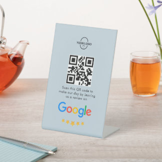 Googleレビュー |ビジネスレビューリンクQRコード 台座サイン