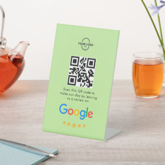 Googleレビュー |ビジネスレビューリンクQRコード 台座サイン