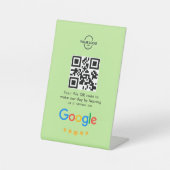 Googleレビュー |ビジネスレビューリンクQRコード 台座サイン (正面)