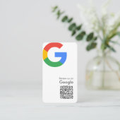 Googleレビュー |ビジネスレビューリンクQRコード 名刺 (スタンド正面)