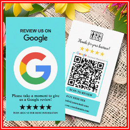 Googleレビュー|ビジネスレビュー・ターコイズQRコード 名刺