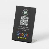 Googleレビュー|ビジネスレビュー リンクQRコード 台座サイン (正面)