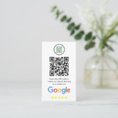 Googleレビュー｜ビジネスレビュー リンクQRコード 名刺 (スタンド正面)