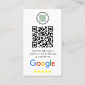 Googleレビュー｜ビジネスレビュー リンクQRコード 名刺 (正面)