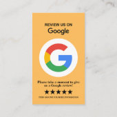 Googleレビュー|ビジネスレビュー Peach QRコード 名刺 (裏面)