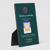 Googleレビュー | ビジネス評価依頼 GreenQR P フォトプラーク (側面)