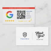 Googleレビュー |ビジネスQRコードありがとうございます 名刺 (正面/裏面)