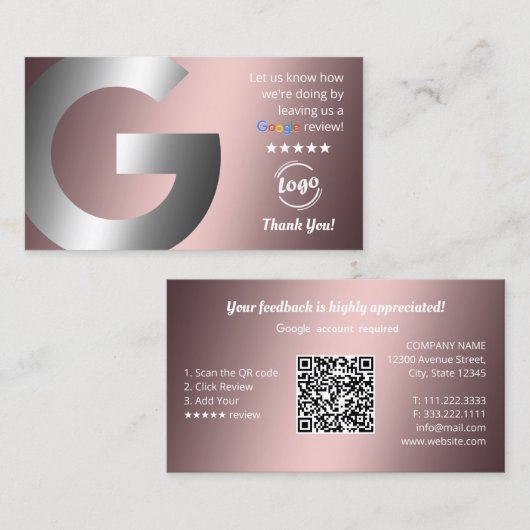 📡 Googleレビュー 名刺 (正面/裏面)