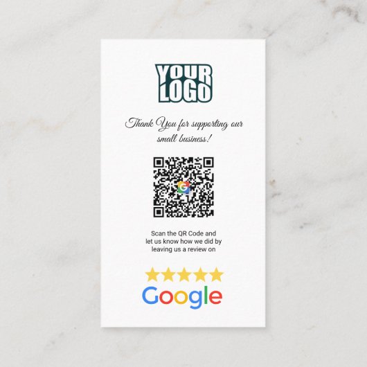 Googleレビュー – 名刺 – Facebook QRリンク (裏面)