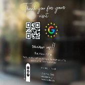 Googleレビュー 私のビジネスに感謝するQRコード ウィンドウサイン