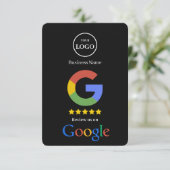 Googleレビュー QRコードリンク名刺 エンクロージャーカード (スタンド正面)