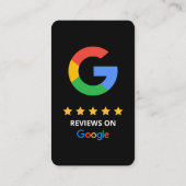 Googleレビュー QRコード 評判の高いビジネス 5つ星 名刺 (裏面)