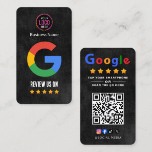 GoogleレビューQRコードでタップしてレビューを書いてください Google評価 名刺