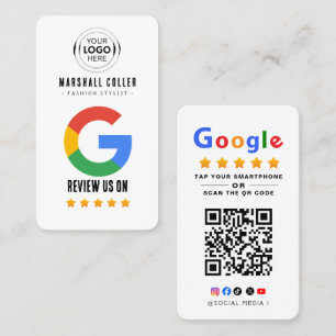 GoogleレビューQRコードでタップしてレビューを書いてください Google評価 名刺