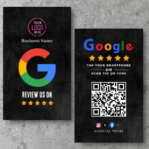 GoogleレビューQRコードでタップしてレビューを書いてください Google評価 名刺