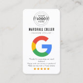 GoogleレビューQRコードでタップしてレビューを書いてください Google評価 名刺 (正面)