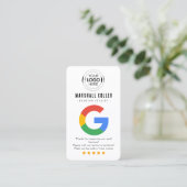 GoogleレビューQRコードでタップしてレビューを書いてください Google評価 名刺 (スタンド正面)