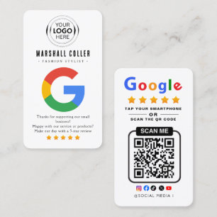 GoogleレビューQRコードでタップしてレビューを書いてください Google評価 名刺