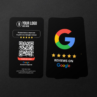 GoogleレビューQRコードでビジネスを5つ星に 名刺