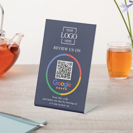 GoogleレビューQRコードのモダンな販促用サイン 台座サイン (インサイチュ)