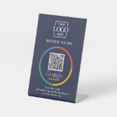 GoogleレビューQRコードのモダンな販促用サイン 台座サイン (正面)