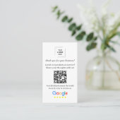 GoogleレビューQRコードカスタマーフィードバックスタイル 名刺 (スタンド正面)
