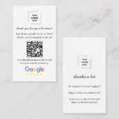 GoogleレビューQRコードカスタマーフィードバックスタイル 名刺 (正面/裏面)