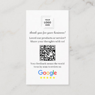 GoogleレビューQRコードカスタマーフィードバックスタイル 名刺