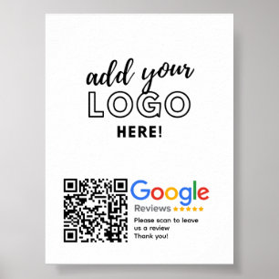 GOOGLEレビューQRコードカスタムブランド ポスター