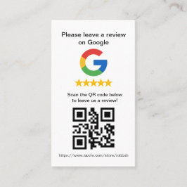 GoogleレビューQRコードカード、レビューサイン 名刺