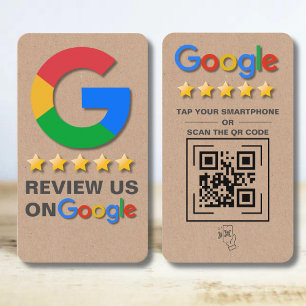 GoogleレビューQRコードクラフト素朴タップレビュー 名刺