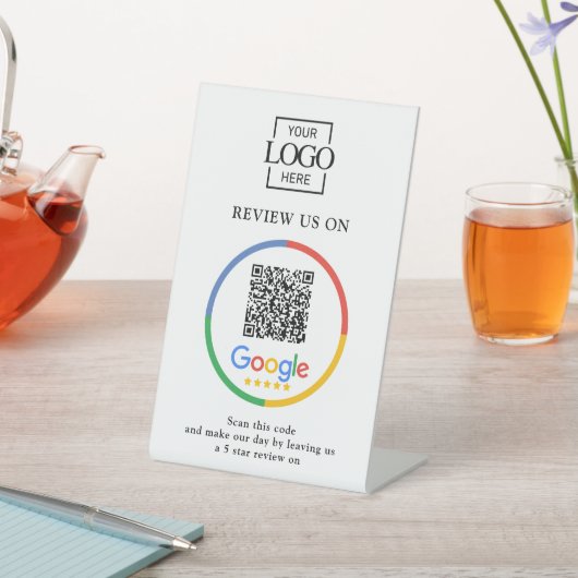 GoogleレビューQRコードサイン - モダンな販促ツール 台座サイン (インサイチュ)