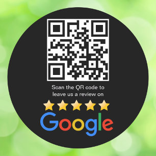 GoogleレビューQRコードスキャン ラウンドシール