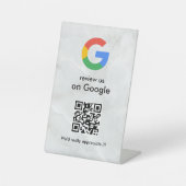GoogleレビューQRコードスタンド看板 エレガント 台座サイン (正面)