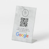 GoogleレビューQRコードスタンド看板 エレガント 台座サイン (正面)