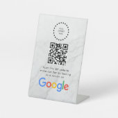 GoogleレビューQRコードスタンド看板 エレガント 台座サイン (正面)