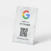 GoogleレビューQRコードスタンド看板 エレガント 台座サイン (正面)