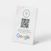 GoogleレビューQRコードスタンド看板 エレガント 台座サイン (正面)