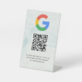 GoogleレビューQRコードスタンド看板 エレガント 台座サイン (正面)