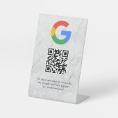 GoogleレビューQRコードスタンド看板 エレガント 台座サイン (正面)