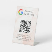 GoogleレビューQRコードスタンド看板 エレガント 台座サイン (正面)