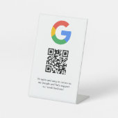 GoogleレビューQRコードスタンド看板 エレガント 台座サイン (正面)
