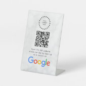 GoogleレビューQRコードスタンド看板 エレガント 台座サイン (正面)