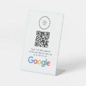 GoogleレビューQRコードスタンド看板 エレガント 台座サイン (正面)