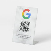 GoogleレビューQRコードスタンド看板 エレガント 台座サイン (正面)