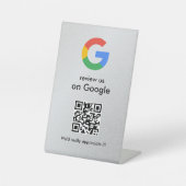 GoogleレビューQRコードスタンド看板 エレガント 台座サイン (正面)