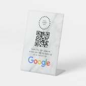 GoogleレビューQRコードスタンド看板 エレガント 台座サイン (正面)